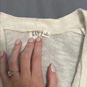 GAP Ivory Open-Front Cardigan